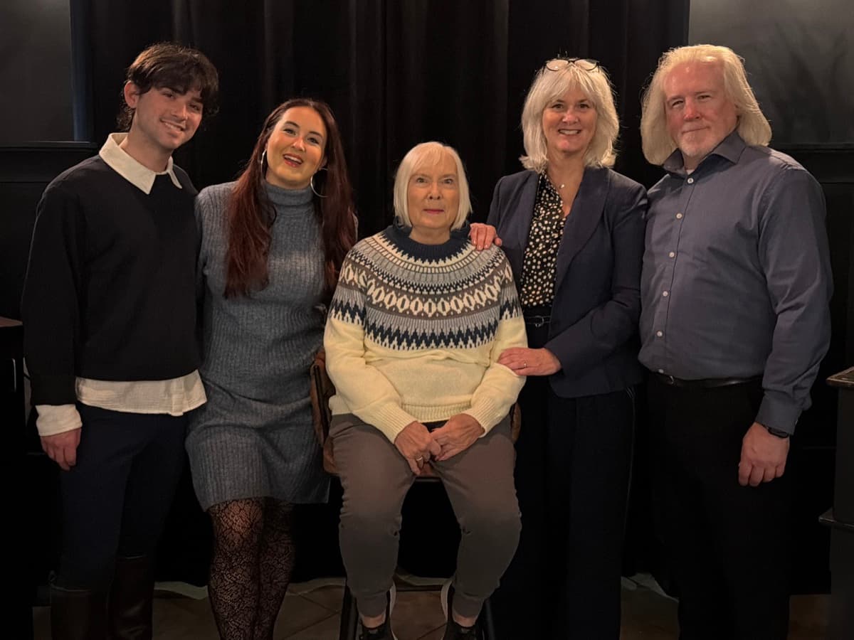 Mark Watson with his family